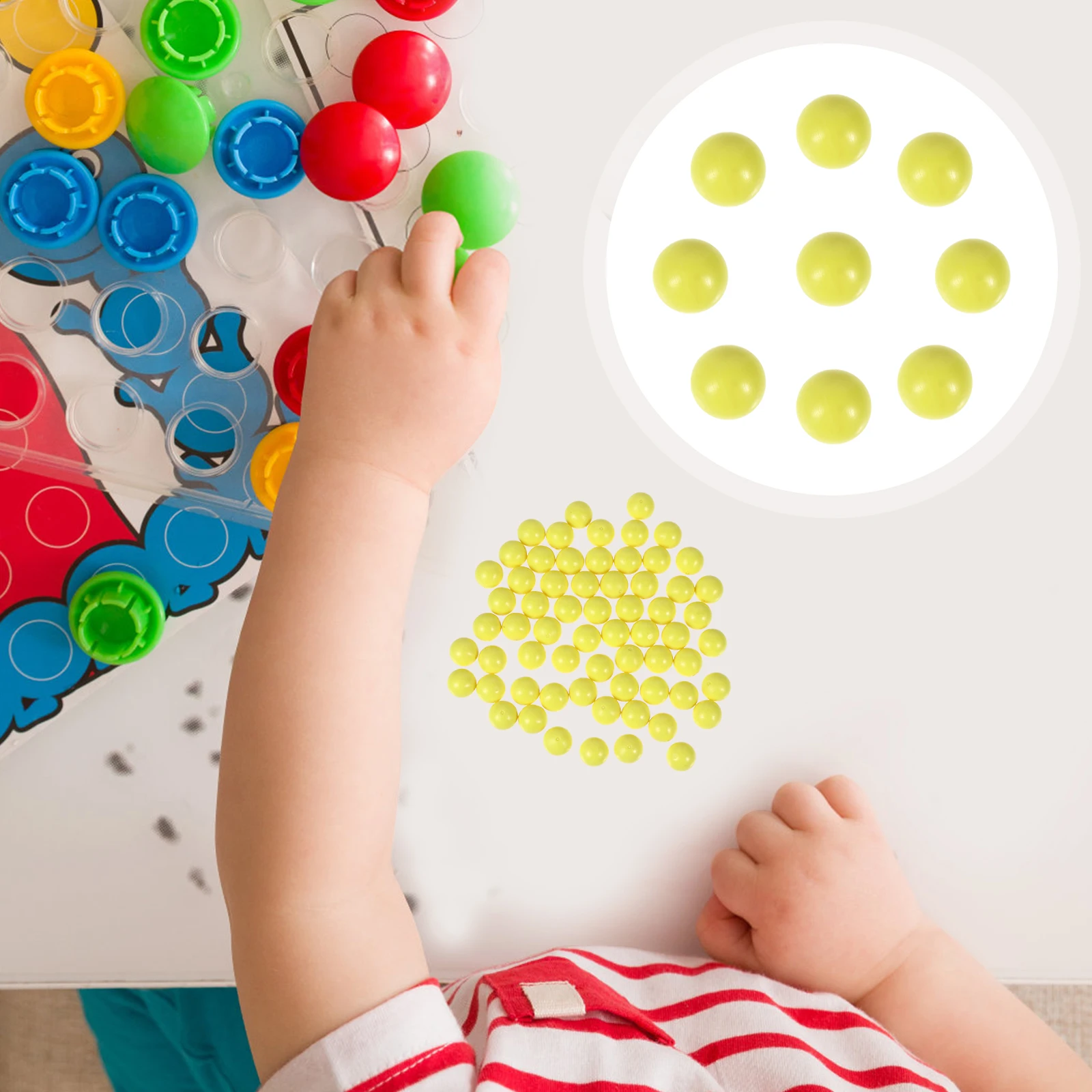

100 Pcs Plastic Balls Baby Toys Counting Solid Small for Kids Probability Learning Colored Child Math Larning Playthings