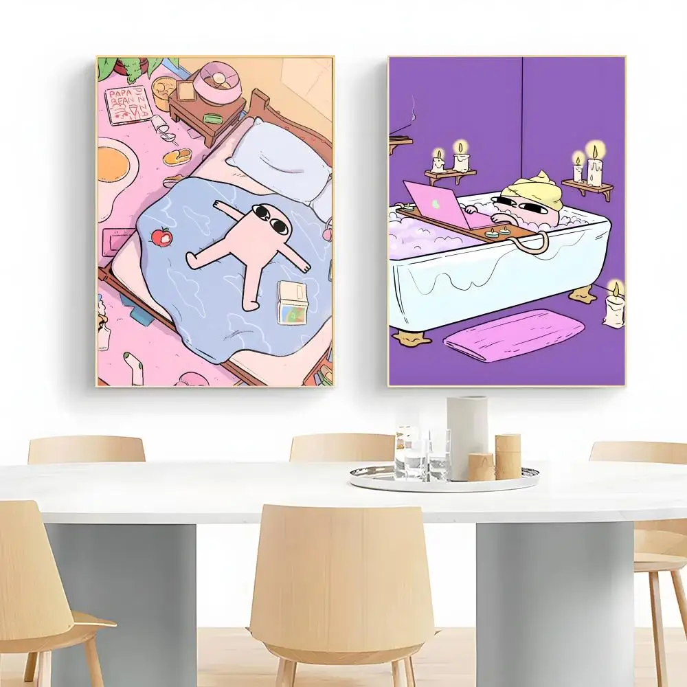 K-Ketnipz Cartoon Cute Poster Wall Art Print Poster Decorative Mural Home Decor Gift Unframed