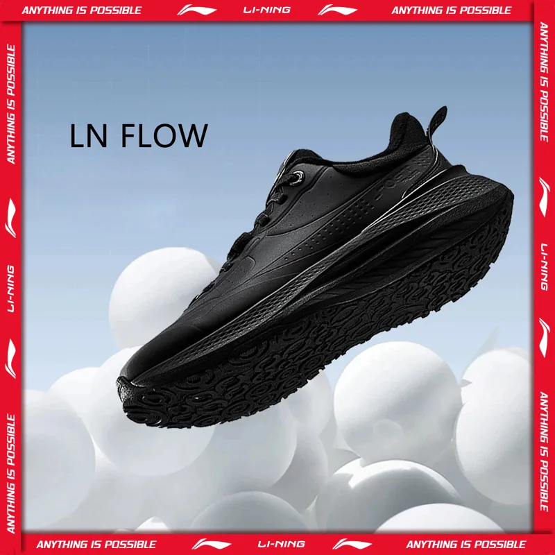 Li-Ning Men LN FLOW Running Jogger Shoes TUFF RB Cushion Comfortable Breathable LiNing Leisure Sports Sneakers AGLU089