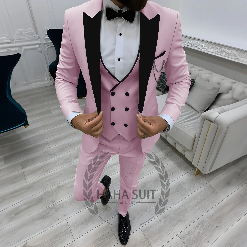 Men's Suit  Slim Tailored 3-Piece TuxedFormal Wedding Suit Full Set Banquet Groom's Suit