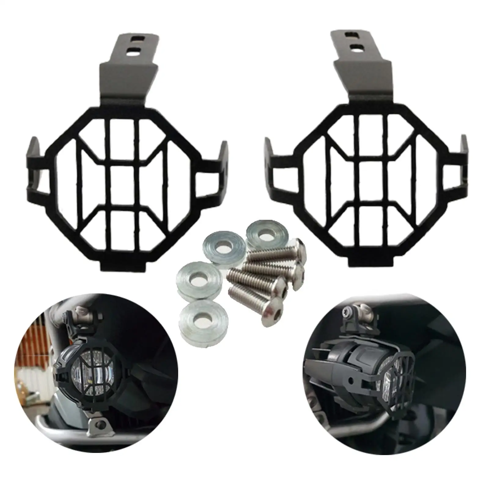

2pcs Motorcycle Fog Lights Lamp Guards Cover for BMW R1200GS ADV Adventure