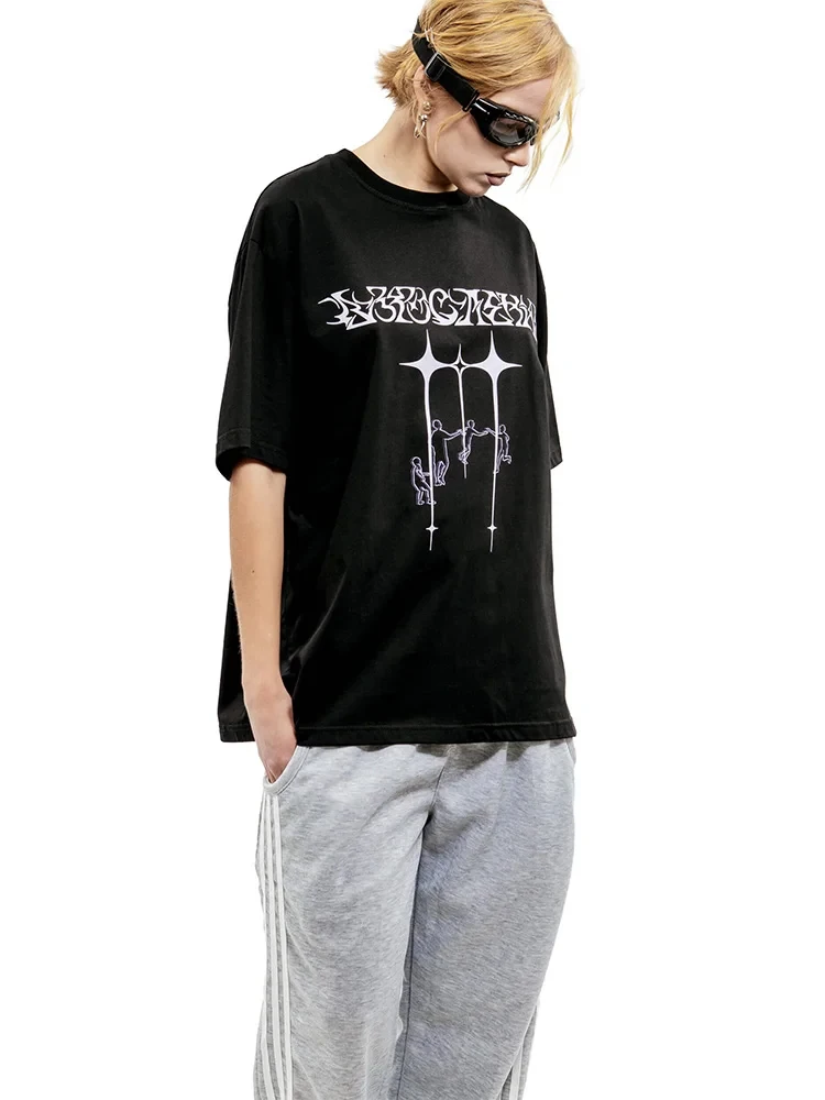 Men Tshirt Short Sleeves Tee Y2k Взросление Tour Graphic 100% Cotton Oversized Tops  Streetwear Harajuku Vintage Unisex Clothing