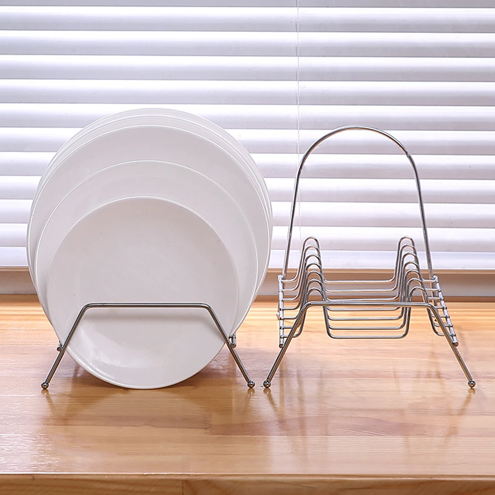 

Premium Stainless Steel Dish Rack Rustproof Bowl Plate Organizer Space-Saving Free-Standing Draining Holder Modern Design