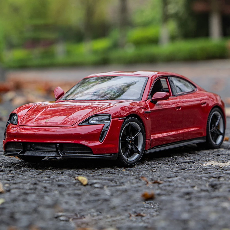 WELLY 1:24 Porsche Taycan Turbo S New Energy Vehicles Alloy Car Model Diecasts & Toy Vehicles Collect Car Toy Boy Birthday gifts