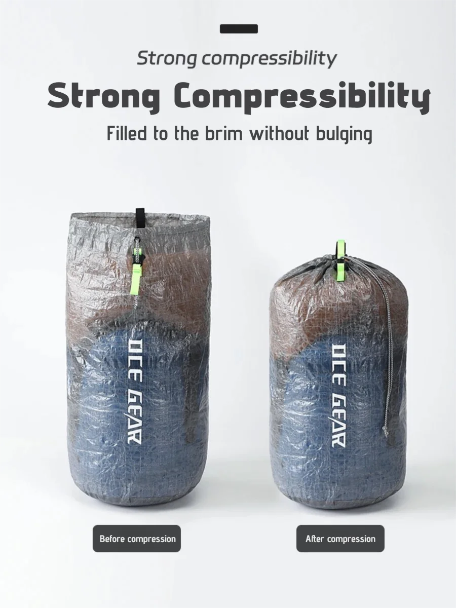 مجموعة حقائب تخزين خارجية خفيفة الوزن مقاومة للماء كيس جاف مضغوط حقيبة مسطحة حقيبة إسعافات أولية متعددة الحجم منظم تخييم للسفر