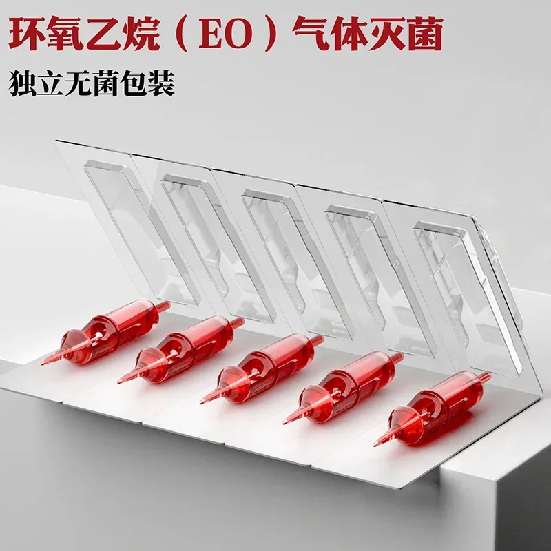 Agulhas descartáveis para cartucho de tatuagem, série rl rs rm para máquina de tatuagem para sobrancelha, lábios, delineador, maquiagem permanente com 10 peças