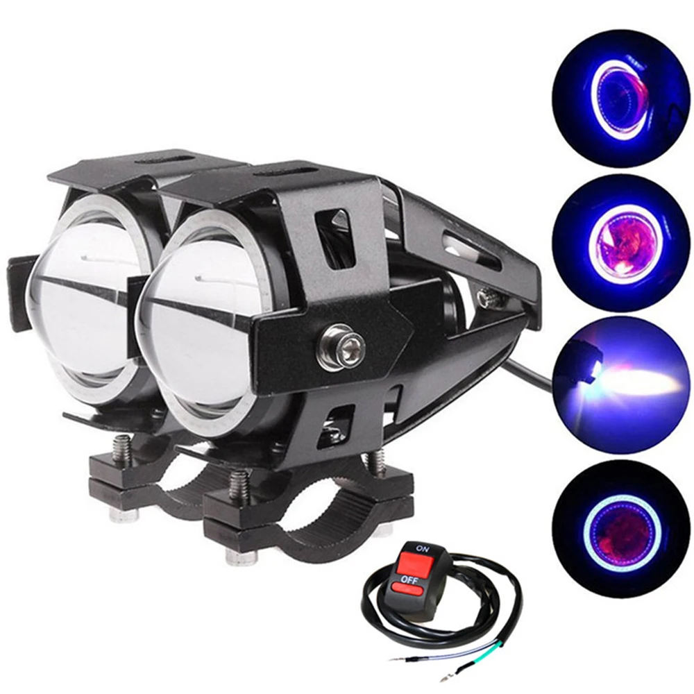 Reflektory motocyklowe lampa pomocnicza U7 reflektor led 12V DRL dla TIGER 1200 EXPLORER TIGER anioł oko światło przeciwmgielne projektor silnik — zdjęcie 7