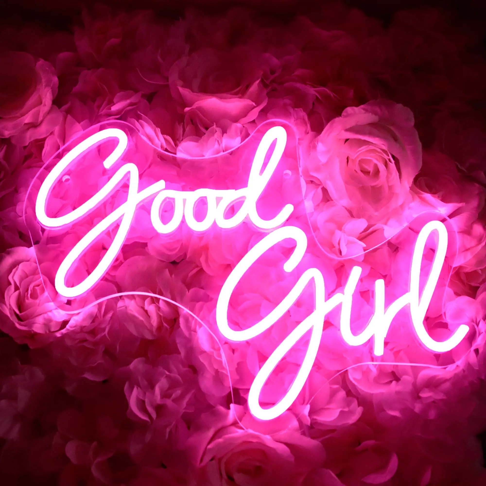 Boa menina LED Neon Sign para Wall Decor, Luz sala inspiradora, Luz do casamento