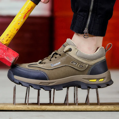 Imagen 2 del producto Nuevos zapatos de seguridad para hombres, zapatos de trabajo resistentes a pinchazos, zapatos de protección para hombres, botas de trabajo resistentes al desgaste, botas tácticas