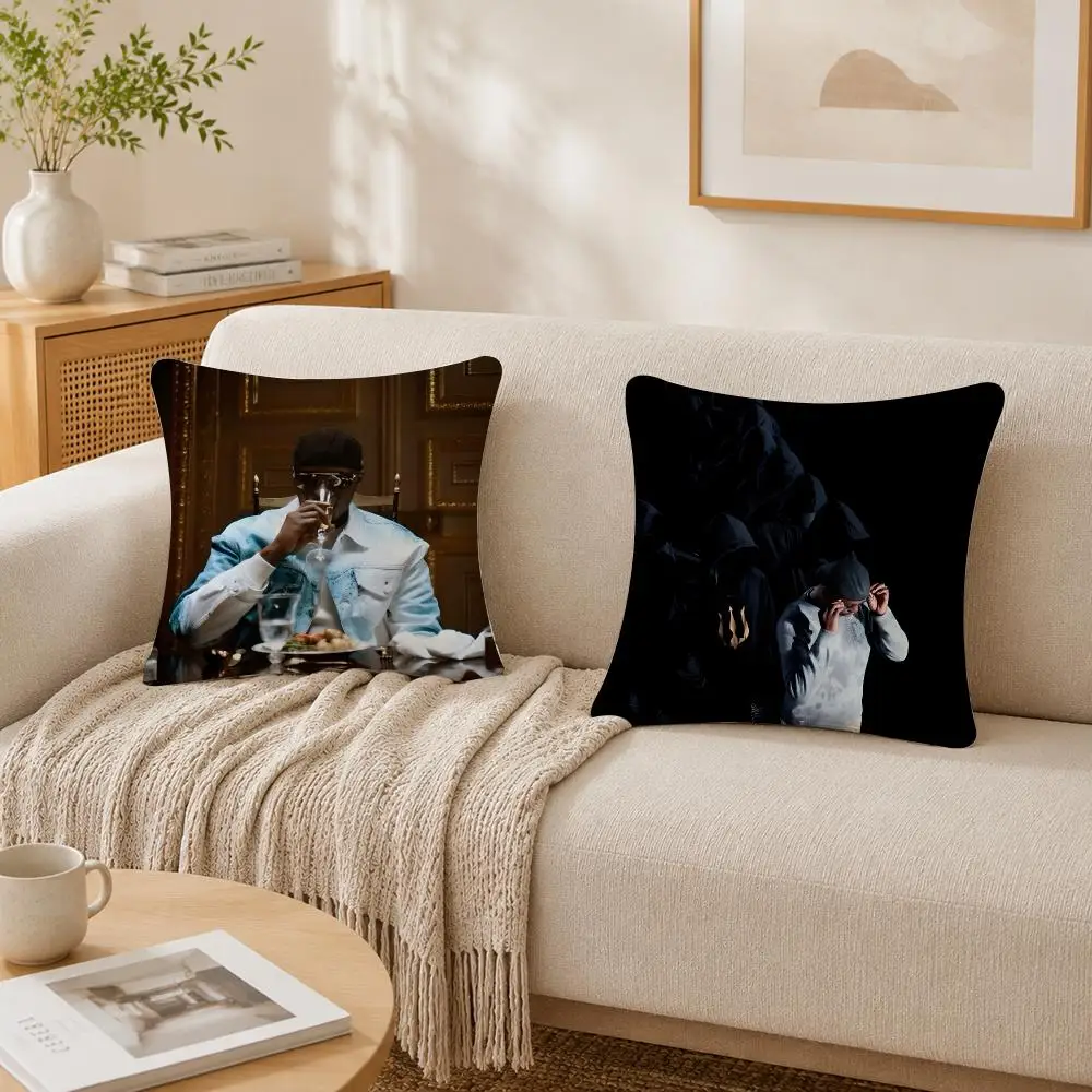 W-Werenoi Rapper Singer Cushion Cover Plush Decorative Pillow Case With Hidden Zipper Cutecore Room Decor For Home