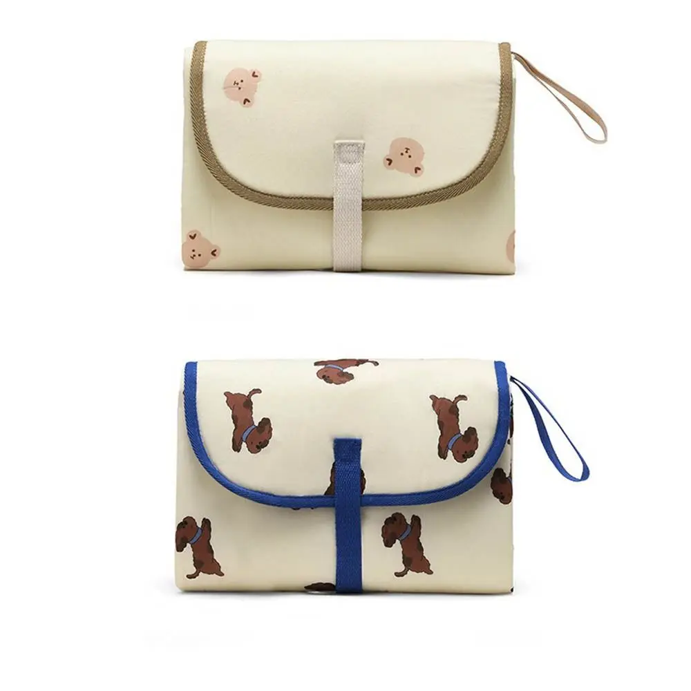 طوي حفاضات تغيير الوسادة مقاوم للماء انفصال الطفل الرضيع حفاضات البول حصيرة مريحة الدب الفراش تغيير غطاء الوسادة #2