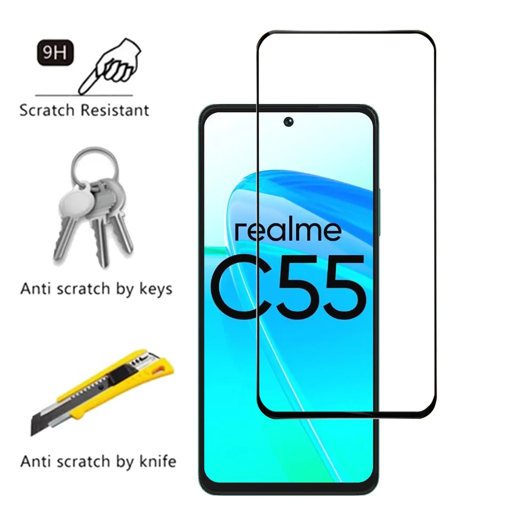 Realmi C 55 HD Vidrio Película De Protector Para Realme C55 Protectores De Pantalla Realme GT Neo 5 SE Cristal Templado y Cámara Realmi GT 3 2 Pro