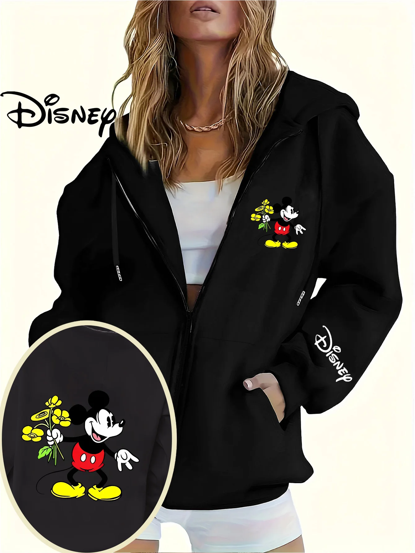 

Disney Stitch Printed Women's Zip Up Hoodie for Autumn/Winter Fashion Streetwear Sweatshirt for Casual Daily Outdoor Activitie.