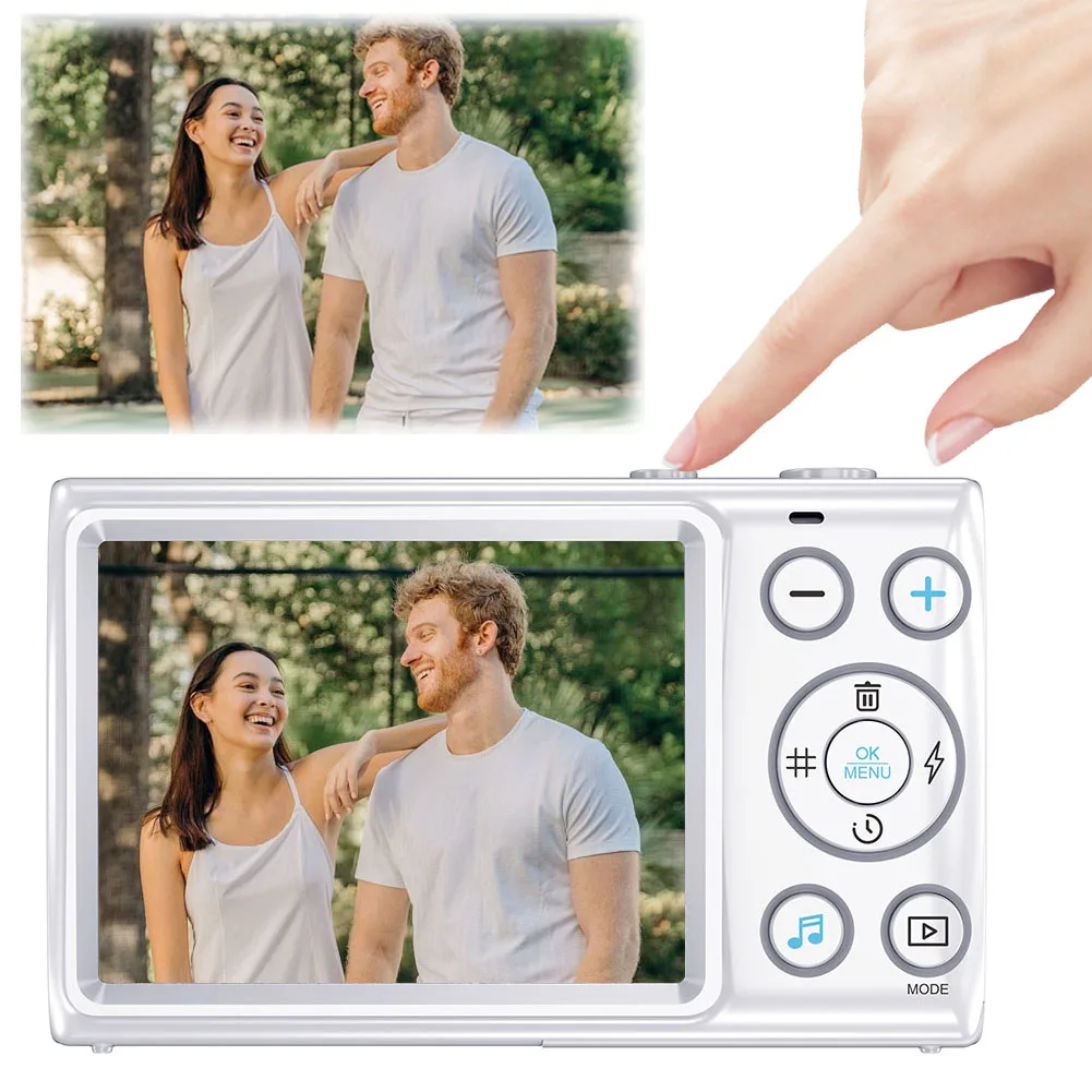 4K Digital Camera Video Camera 18X Digital Zoom 64MP Compact Cameras Autofocus Point Shoot Camera for Beginner