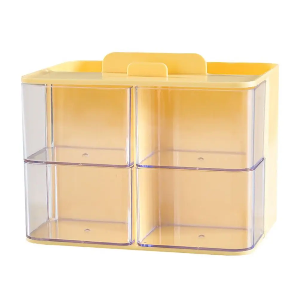 Durable Multi Grid Stationery Storage Box Large Capacity Dust-proof Pen Container ABS+PS Transparent Makeup Brush Holder School