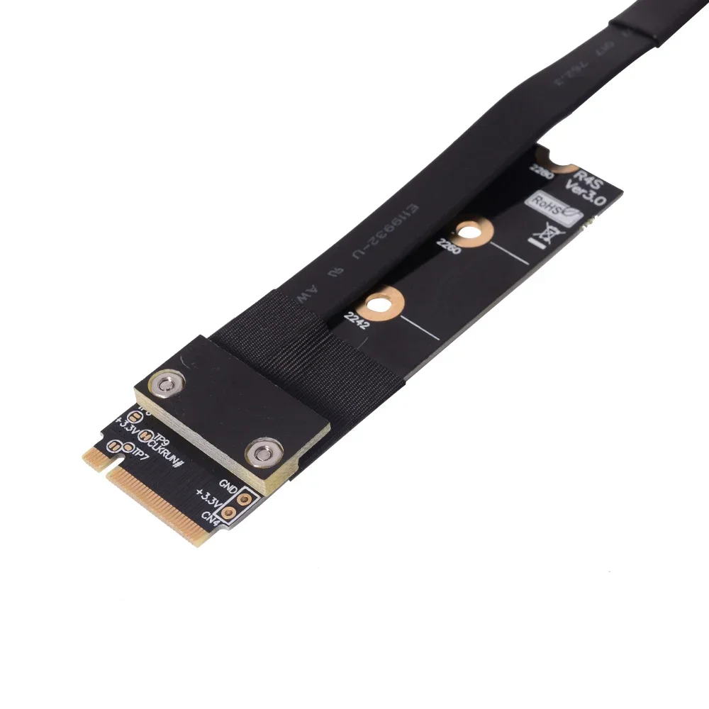 M.2 Key-M Nvme SSD To PCI E X1 Mining GPU PCI-E 4.0 Удлинитель видеокарты Riser PCIe 1x для M2 NVMe Solid State Extension