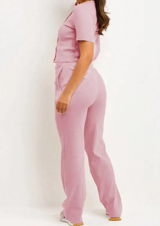 

Women Pants Sets Outfits New Fashion Style Autumn/winter Sports Short Sleeve Shirt & Pants Two-Piece Set for Women's Clothing