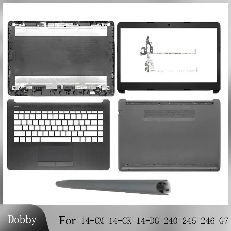 

New For 14-CM 14-CK 14-DG 240 G7 245 246 G7 Laptop LCD Back Cover/Front Bezel/Hinges/Palmrest/Bottom Case Gray Shell L44056-001