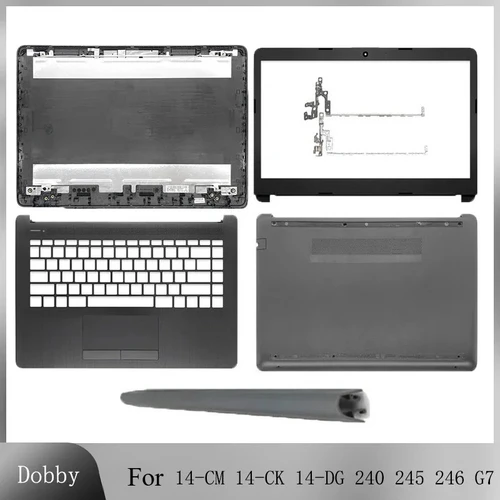 Nuevo para 14-CM 14-CK 14-DG 240 G7 245 246 G7 cubierta trasera LCD para portátil/bisel frontal/bisagras/reposamanos/cubierta inferior carcasa gris L44056-001