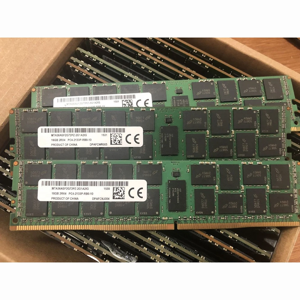 2PCS MTA36ASF2G72PZ-2G1A RAM For MT 16GB DDR4 2133MHz ECC REG Server Memory Works Perfectly Fast Ship High Quality