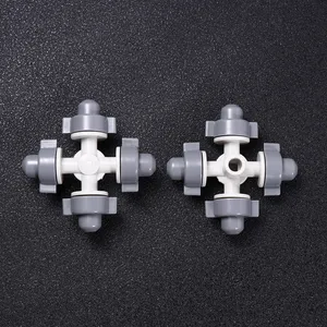 10Pcs Atomizing Nozzle Irrigation Flow Four-Way Detachable Miniature Sprayer Head Efficient Mist Irrigation Garden Water Control