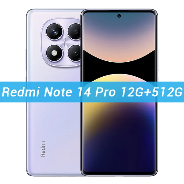 Xiaomi Redmi Note 14 Pro 4G Global Version NFC Cellphone 6.67'' AMOLED Display 256GB 512GB MTK Helio G100-Ultra 200MP AI Camera