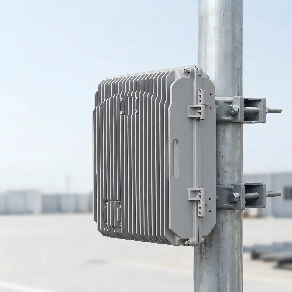 Industrial IP67 Aluminum Enclosure Box Die Casting Cooling fin Case for Electronics