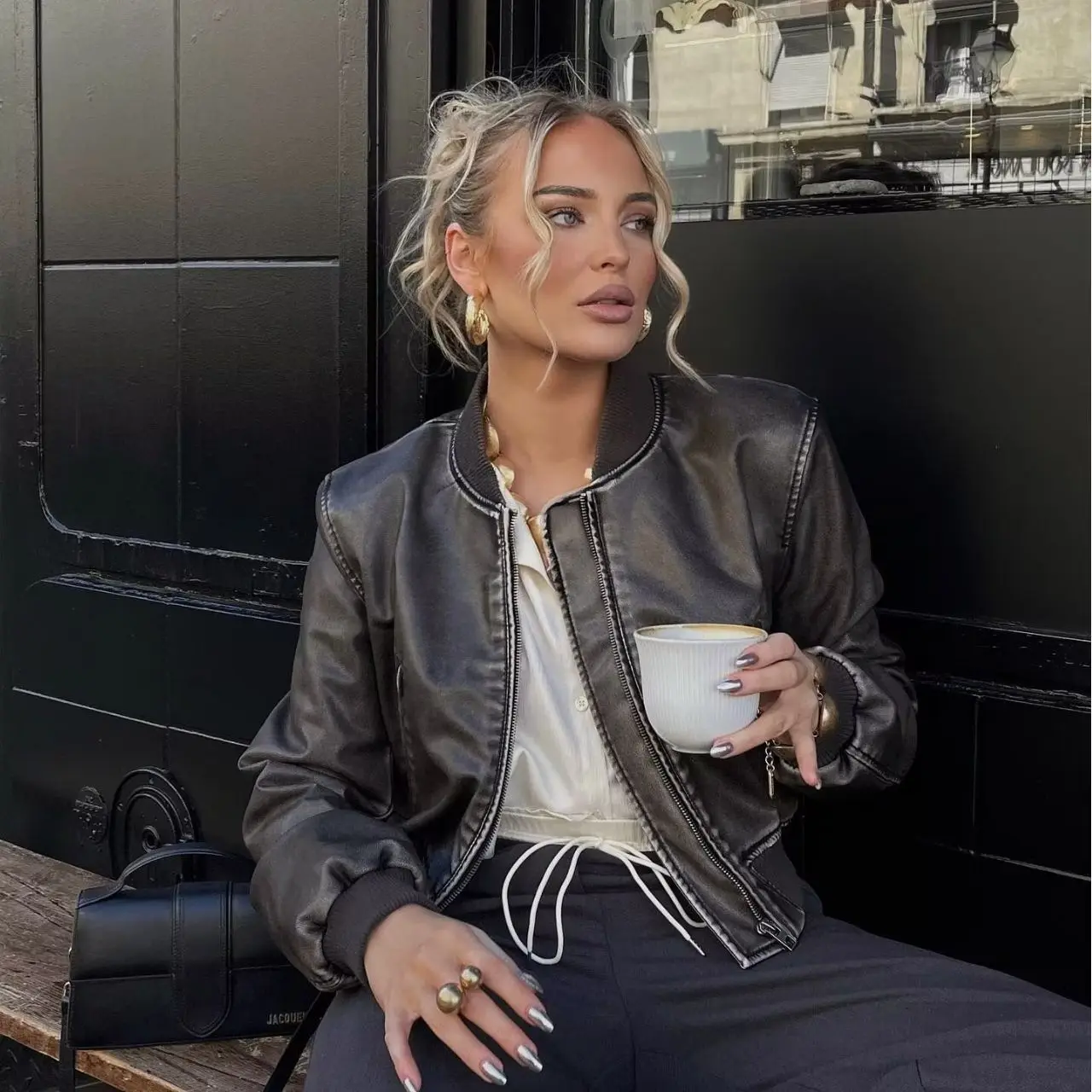 

Suninheart, осенняя женская куртка из искусственной кожи, Новое поступление 2025, теплая короткая куртка-бомбер, женское пальто на молнии с длинными рукавами