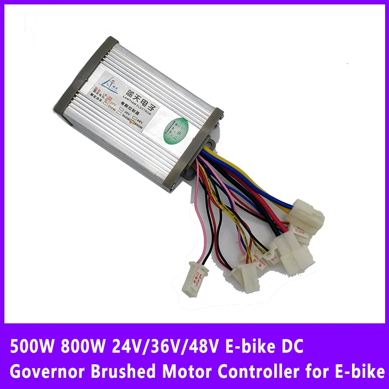 500W 800W 24V/36V/48V E-bike DC Regulators Brushed Motor Speed Governor for E-bike MTB Tricycle Brush Crawler Mountain Bike