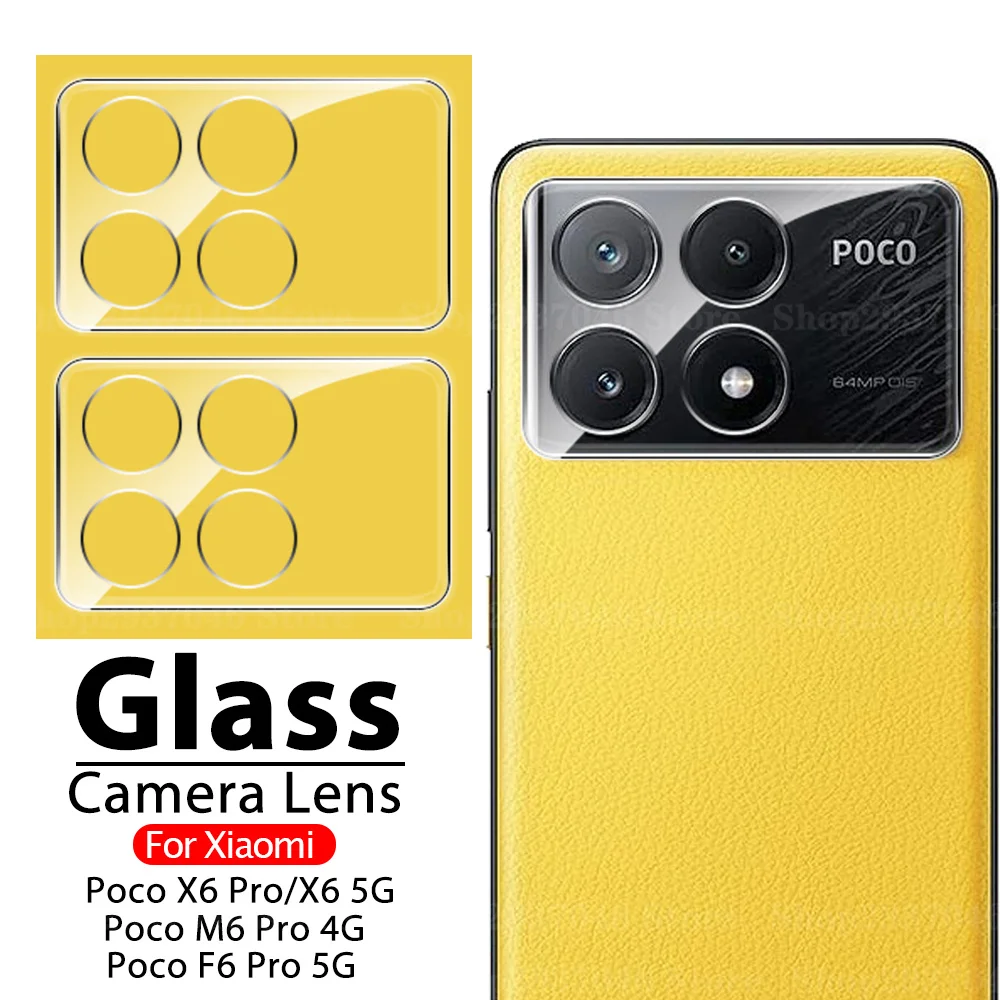 2pcs Mi Poco X6Pro M6Pro F6Pro 3D Lens Tempered Glass For XIaomi Poco X6 Pro Lens Protect PocoX6 Pro All Camera Screen Protector