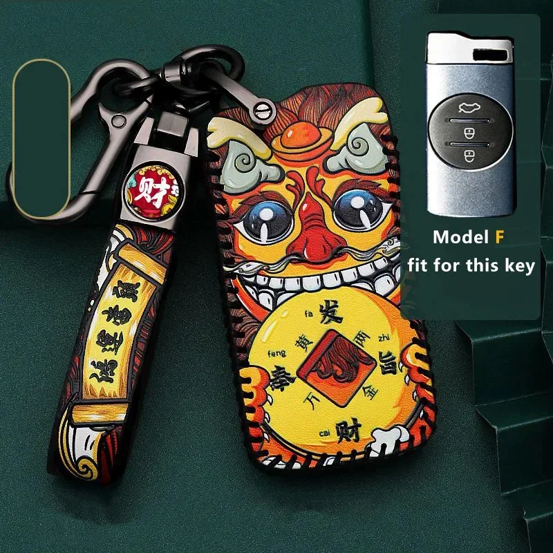 

Leather Car Key Case for Chery 8pro 7Plus Tiggo 8 Pro Omoda 5 Arrizo GX Keychain Bag Shell Remote Protection Cover Accessories