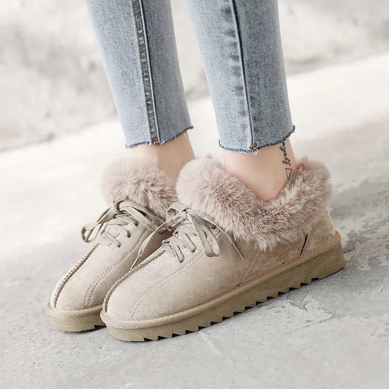 

Classics Short Boots Women Snow Boots Shoes New Ankle Boots Slip-on Non-slip Fashion Warm Plush Ladies Casual Flats High Quality