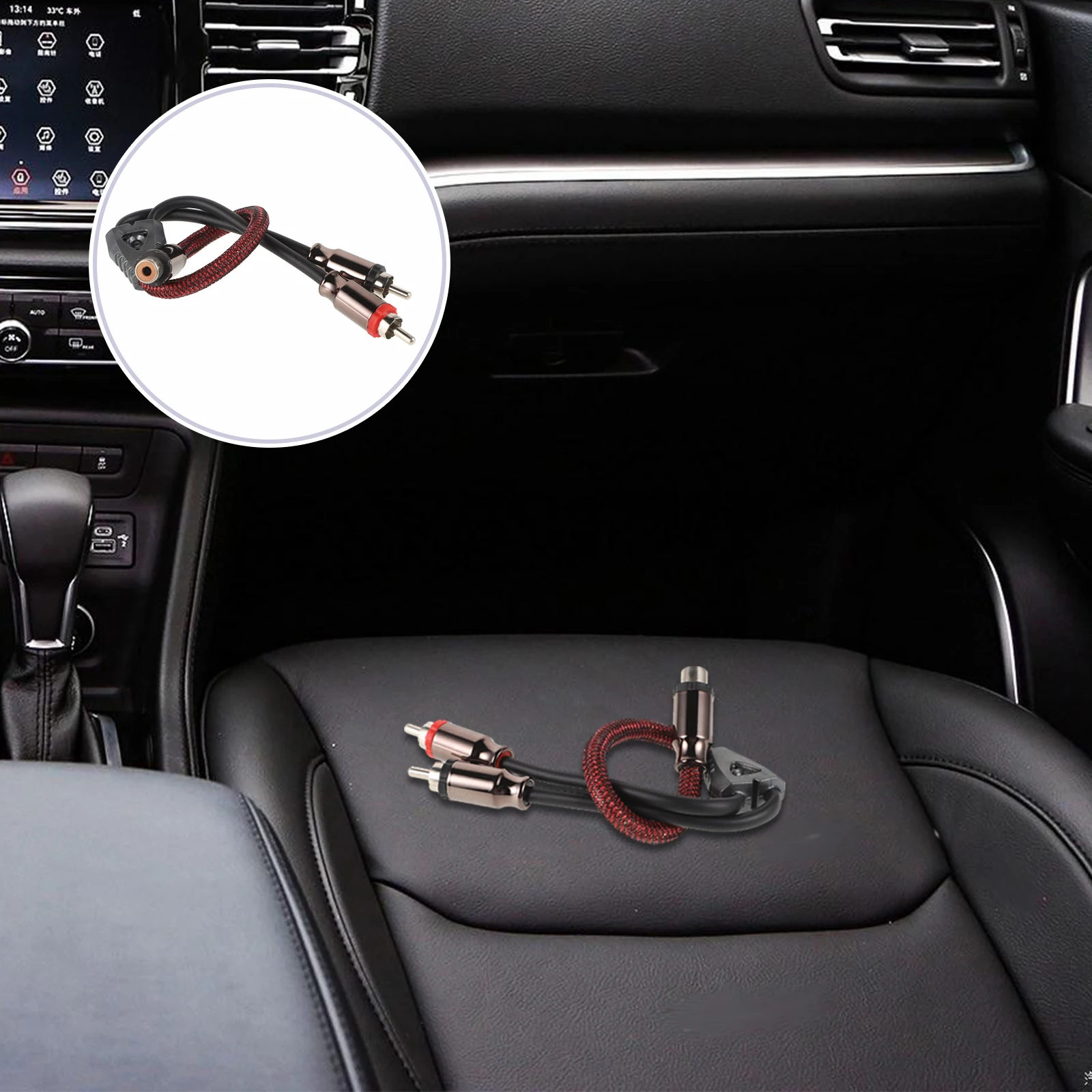 

Dual Car Audio Cable Power Amplifier Subwoofer Speaker Wire Copper Core Pvc Mesh Signal Transmission Cable For Stereo Sound