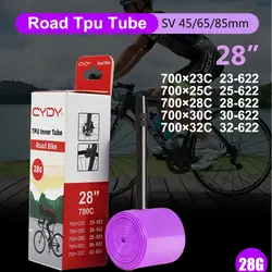 CYDY tpu inner tube 700c Cycling bicicletas accessories 700x23c 25c 28c 30c 32c tire road bike superlight 28g camera 622 tubes