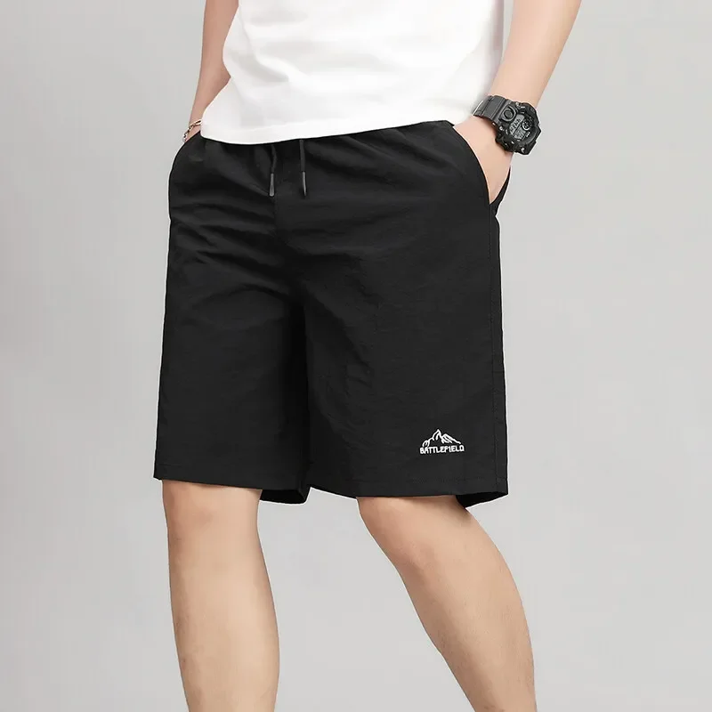 

Men's Quick Dry Casual Shorts Cool Breathable Shorts Sweat Shorts Relaxed Fit Elastic Waist Drawstring Jogger Shorts