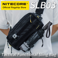 NITECORE SLB03 Commuter Sling Bag 500D Nylon Casual MultiPurpose Tactical Function Crossbody Bag Molle System Waist Bags Men