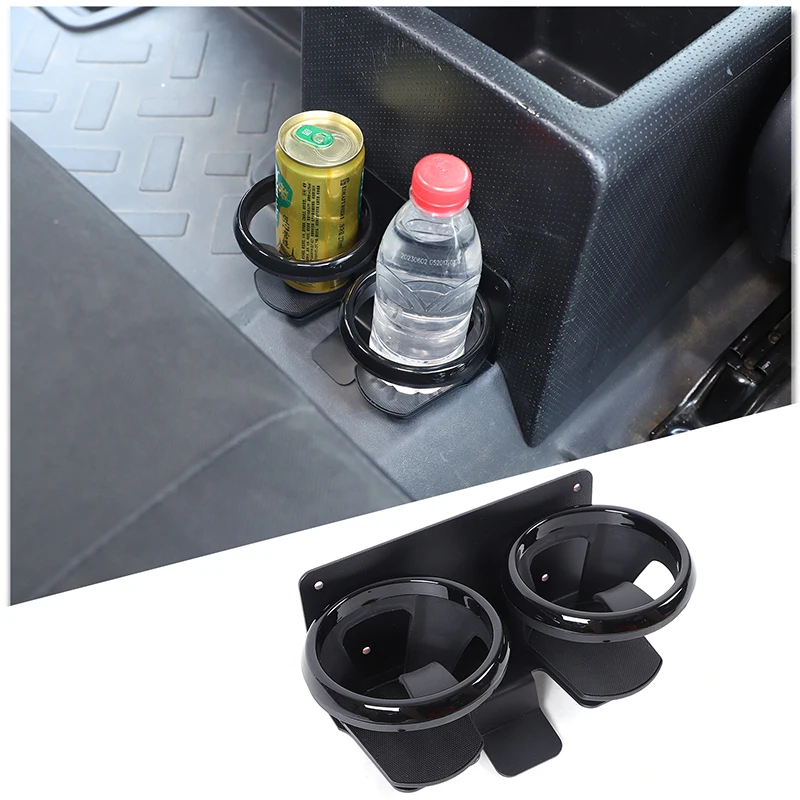 For Toyota FJ Cruiser 2007-2021 Carbon Steel Car Rear Console Drink Water Cup Holder Tea cup holder Interior Accessories