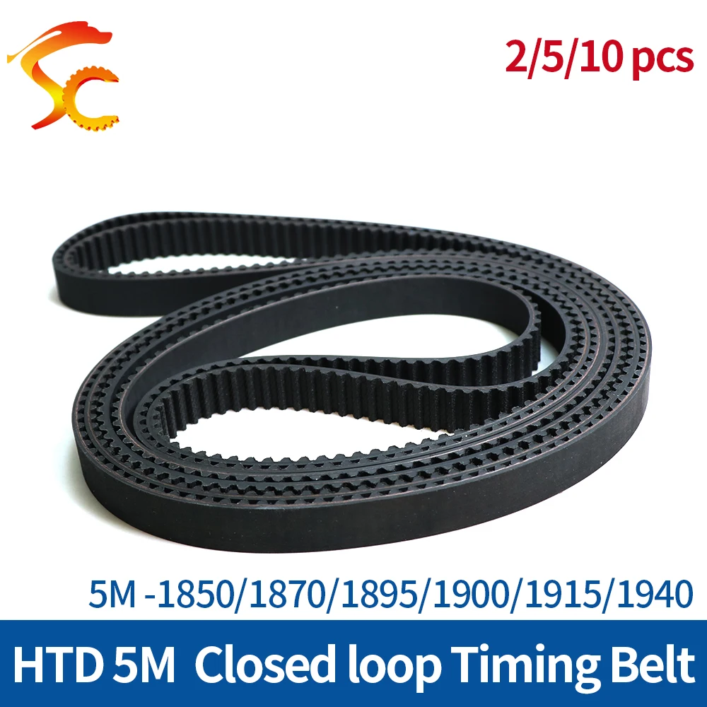 

ONEFIRE 5M Timing Belt Length=1850/1870/1895/1900/1915/1940mm Width=10/15/20/25mm 5M Rubber Closed Loop Synchronous Belts