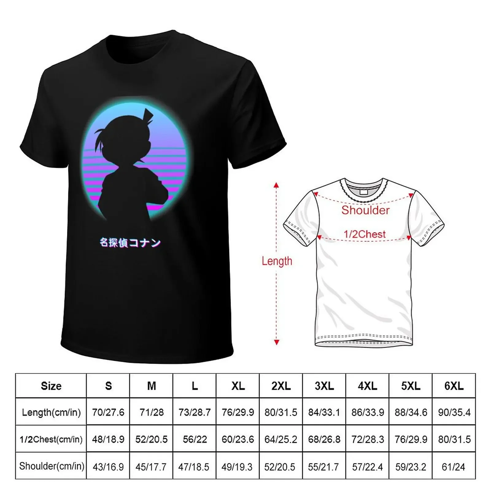 Detective Conan - Retro 80s T-Shirt cute clothes plus size tops quick-drying t shirts for men