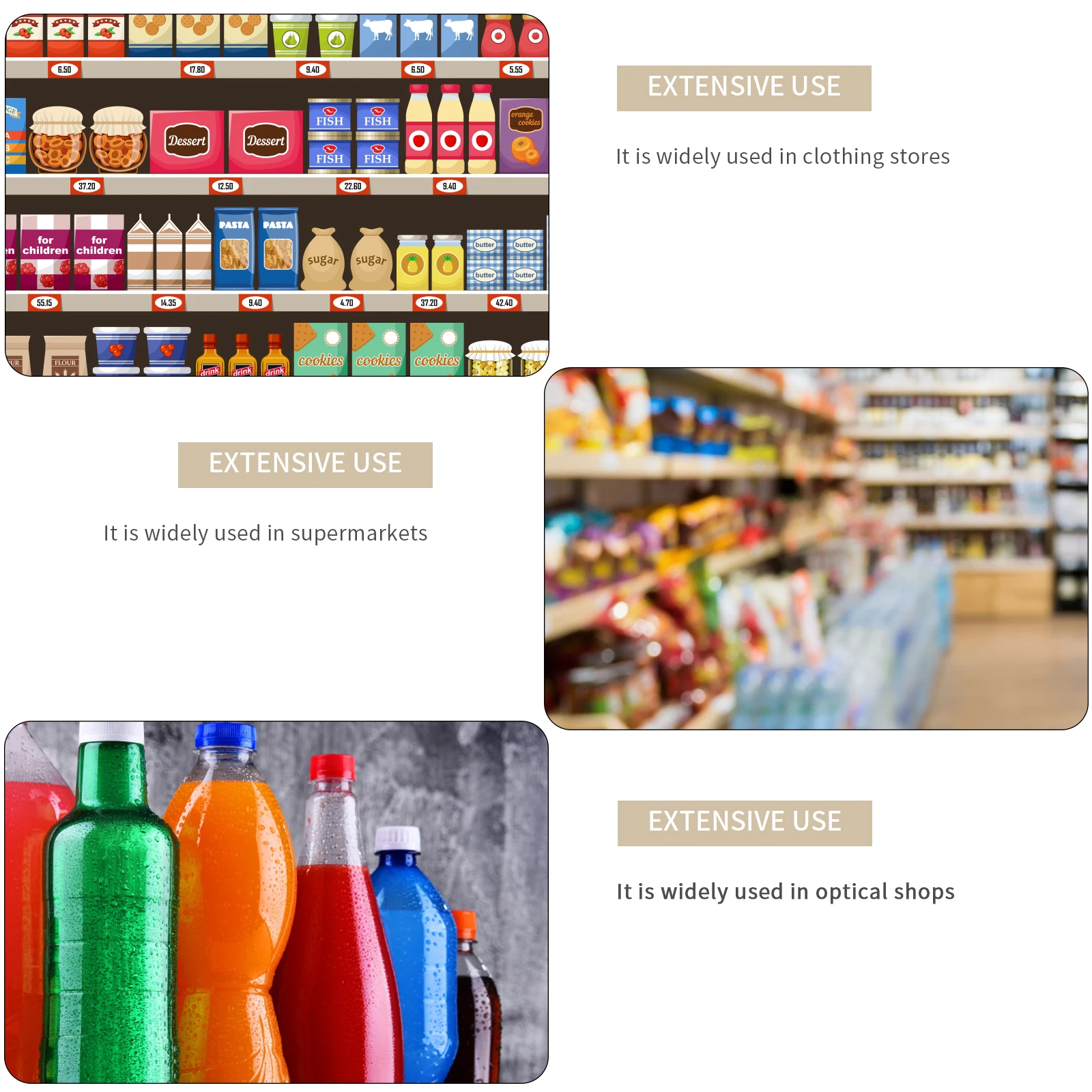

2pcs Plastic Shelf Dividers Transparent Store Organization Racks Supermarket Classification Baffles Commodity Separator For