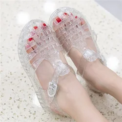 24-34 Toddler Girls Jelly Sandal Kids Girl Princess Shoes scarpe estive Quick Dry Close Toe sandali con pantofola da spiaggia per ragazze