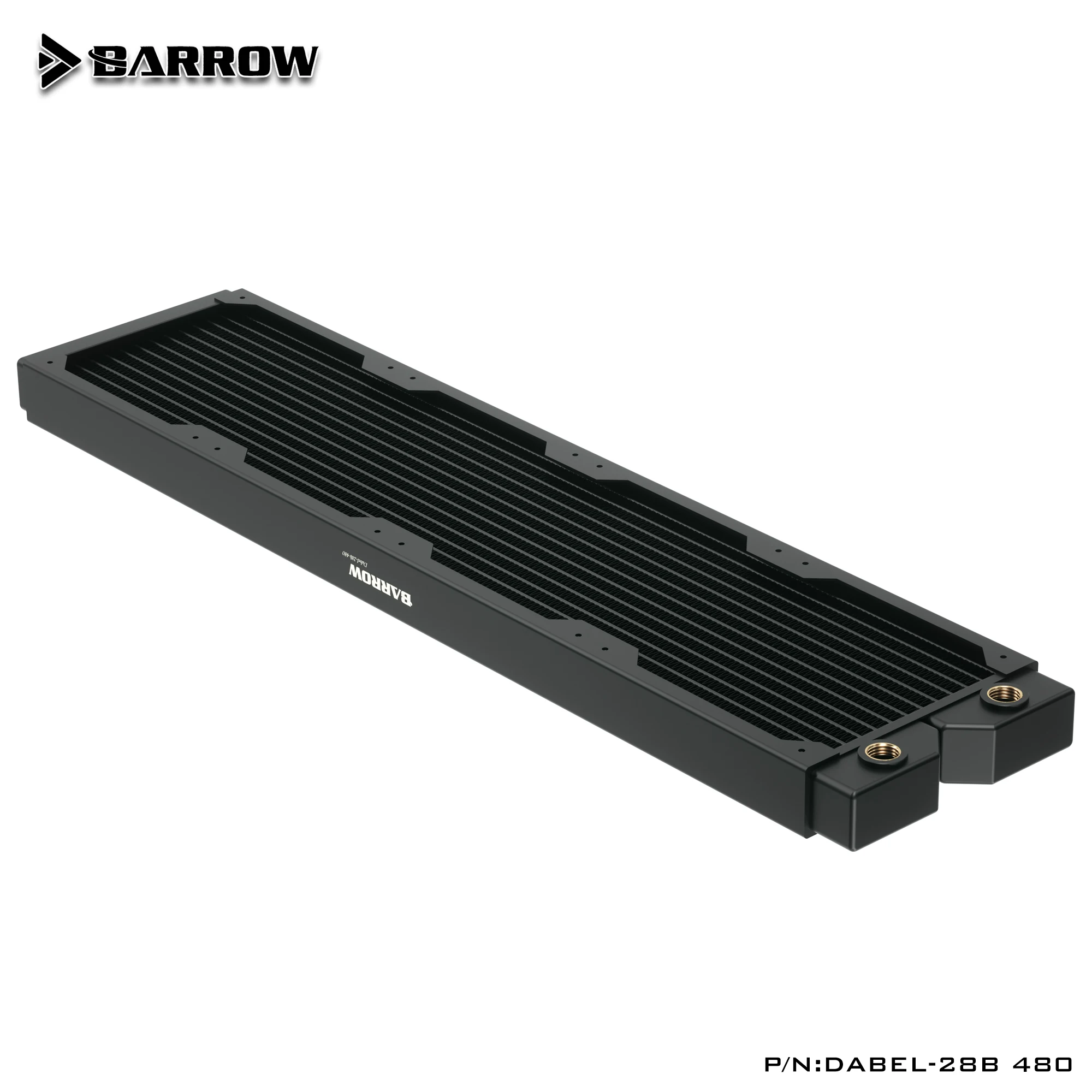 Imagem -06 - Carrinho de Mão 28 mm Grosso Cobre 480 mm Água Refrigerando Radiador g1 Uso Rosqueado para 12cm Ventiladores Cpu Computador Água Sistema Fresco Dabel28b