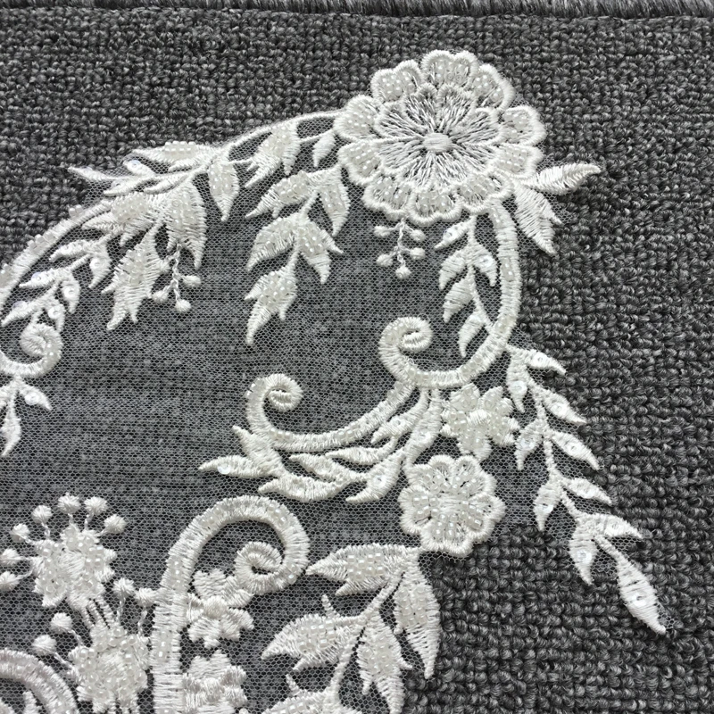 1Piece French Lace Patch For Wedding Dress Applique DIY Bridal Headdress Fabric Repair 42*41CM
