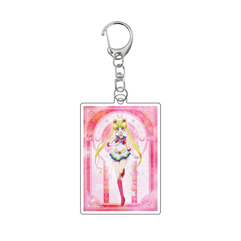 Sailor Moon Series Diy Self-Made Commemorative Card Cartoon Patterns Acrylic Keychain Creative Collection Card Bag Pendant