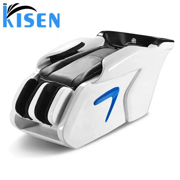 Kisen New Arrival Comfortable Shampoo Massage Bed Salon Tapping Electric Lift Chair With Hair Back Washing For Salon Barbershop