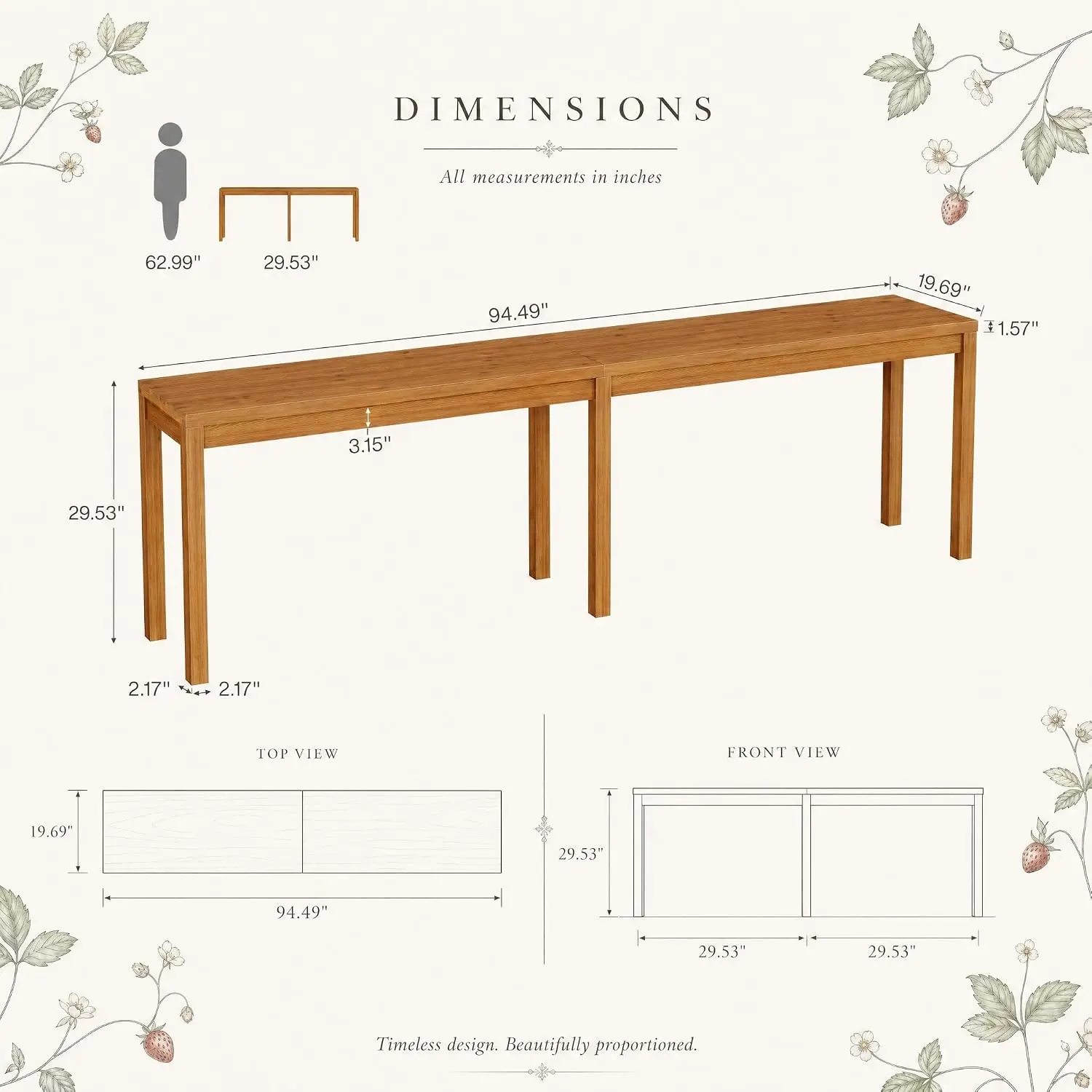 Extra Long 95 Inch Solid Wood Console Table, Farmhouse Rustic Sofa Table for Hallway Living Room Foyer Entrance, Customized