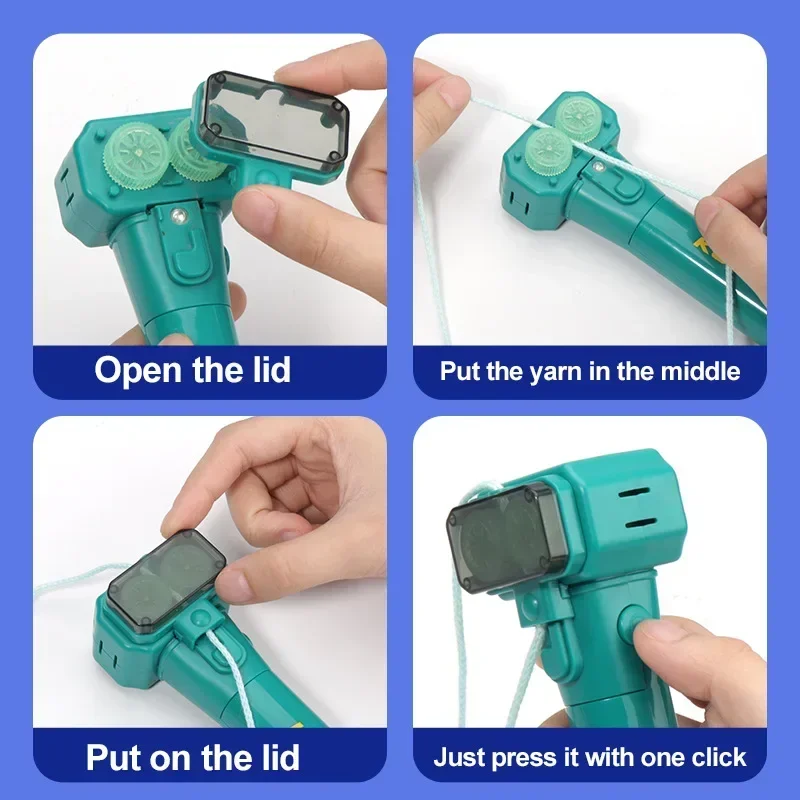 قاذفة حبل مضيئة مع مروحة دوارة - حفلة مضيئة، هيكل قوي ودوران سلس - هدية عيد ميلاد/عيد الميلاد #4