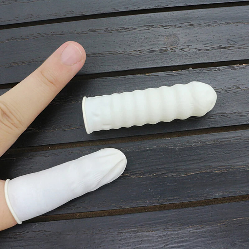 

20/100pcs White Disposable Anti Static Rubber Latex Finger Cots Eyebrow Extension Gloves Practical Off Tool Accessories