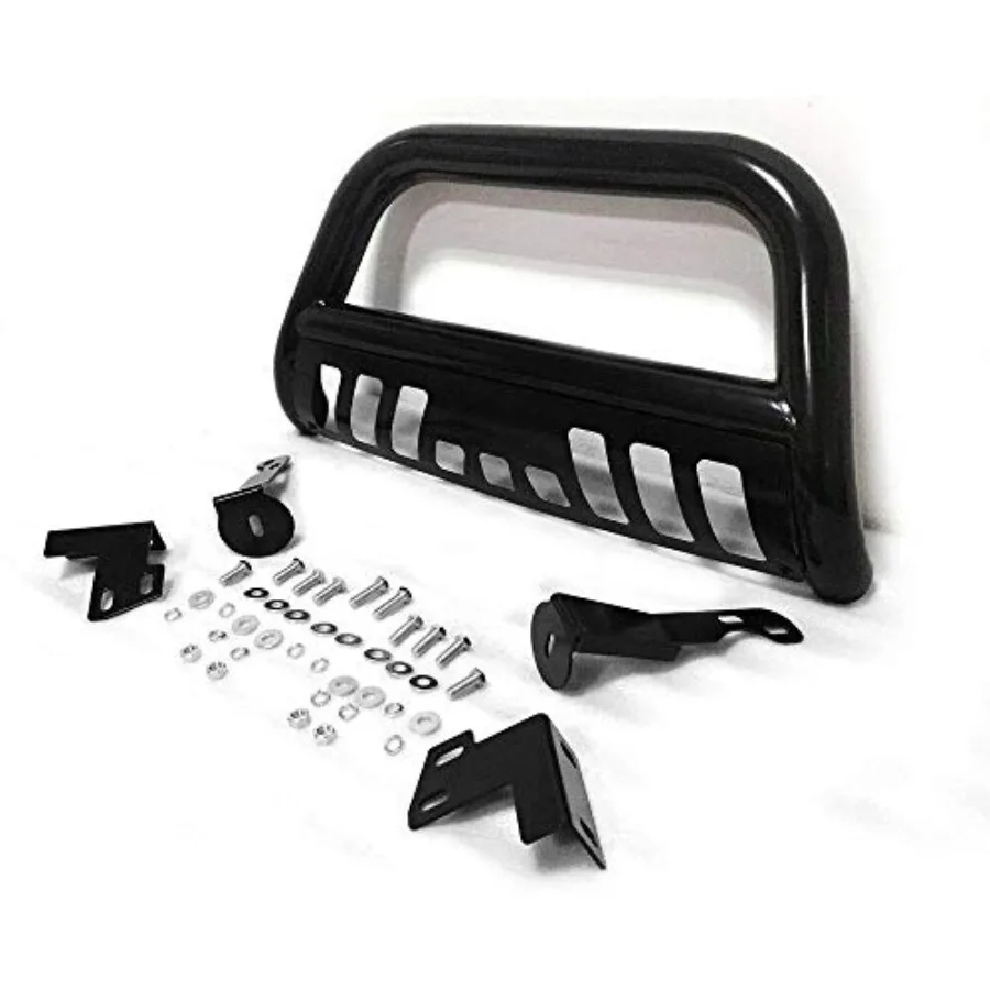 

Black Powder-Coated Steel Bull Bar Grille Guard Compatible With 2005 2006 2007 2008 2009 2010 2011 2012 2013 2014 2015 2016 201
