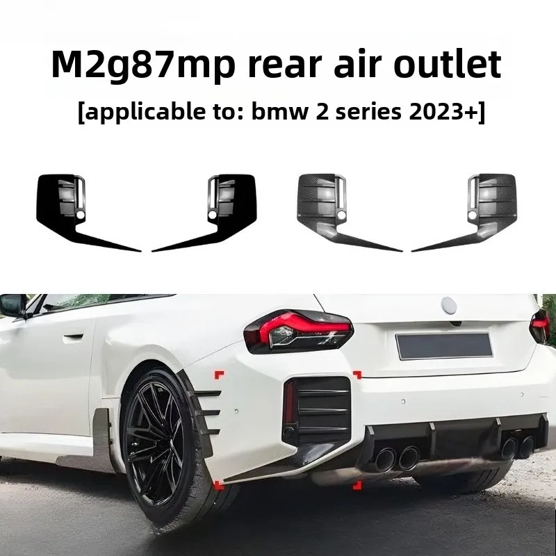 

2PCS For BMW M2 G87 MP Style 2023 2024+ Rear Fog Light Frame ABS Rear Side Bumper Wind Knife Trim Cover Exterior Accessories